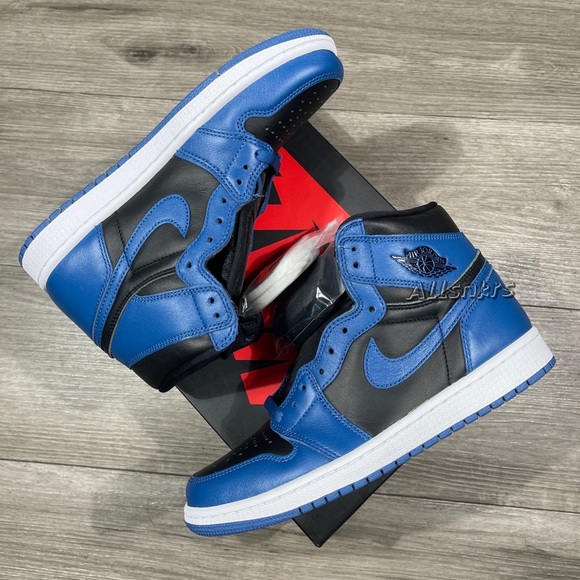 Air Jordan 1 Retro High OG Marina Blue Black M - Picture 4 of 8